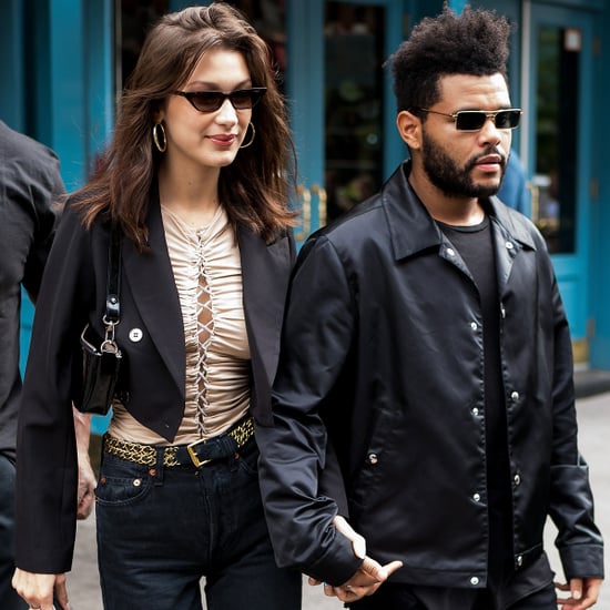 Bella Hadid Lace-Up Top With The Weeknd on Her Birthday