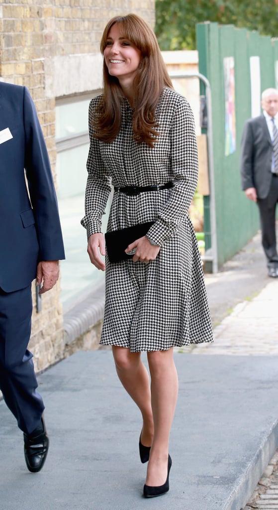 Kate Middleton Wearing Ralph Lauren Houndstooth Dress