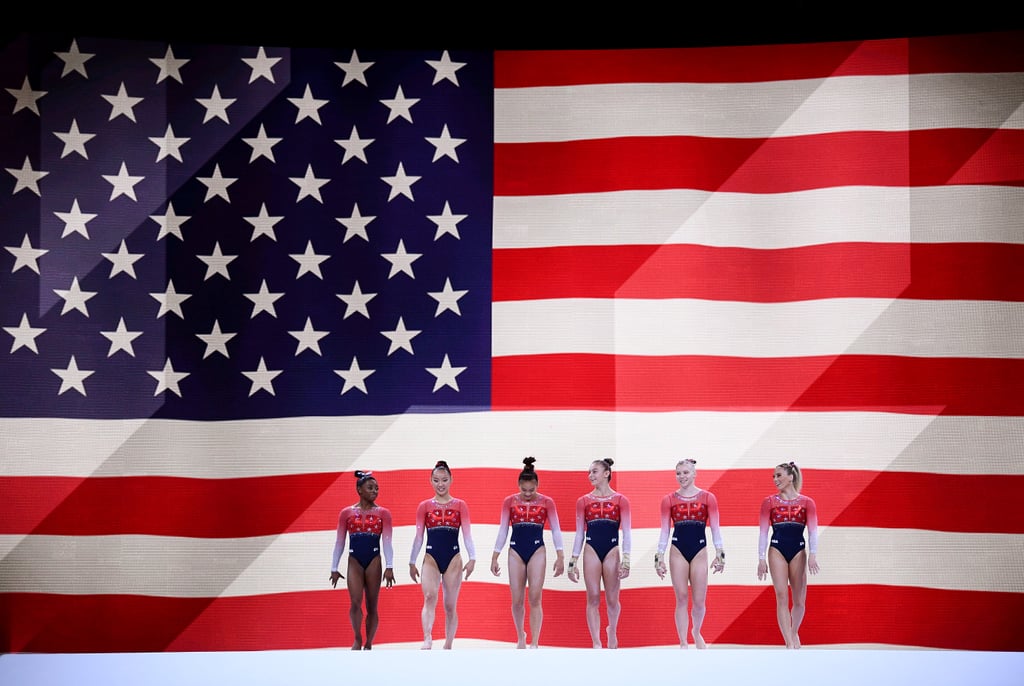 The US women's gymnastics team finished first in the qualifying round of the 2019 World Artistic Gymnastics Championships in Stuttgart, Germany, by five whole points — and in the team final on Oct. 8, they did it again, winning by nearly six points. They scored a 172.330 in front of Russia (166.529) and Italy (164.796). This is their record-tying fifth consecutive World team title, and it's also their seventh win of all time. According to NBC Sports, the US has won every Olympic and World Championship team competition since 2011.
At Worlds, three gymnasts compete on every event, and all three scores count. Five-time Olympic medalist and four-time World all-around champion (going for her fifth win on Thursday) Simone Biles competed in all four events, 2018 Worlds team gold medalist and 2019 Nationals bronze medalist Grace McCallum was up on vault and bars, 2019 Nationals floor and vault silver medalist Jade Carey was up on those two events, 2019 Nationals silver medalist Sunisa Lee competed on bars, beam, and floor, and 2018 Worlds team gold medalist Kara Eaker was up on beam. MyKayla Skinner, alternate at the 2016 Olympics and University of Utah collegiate gymnast, was the team's alternate here.
The US started strong on vault and led the competition from the first rotation by about a point and a half. Simone did not do her now-name-bearing double-double dismount off beam that she competed during the qualifying round on Oct. 5, but she did do her high-flying triple-double on floor, now called "The Biles II" (she landed it with a huge smile before soaring through the rest of a solid routine). Despite a mistake from Grace on bars, the US women were able to hang on during the second rotation and increase their lead to almost four points. They then stayed on top every rotation thereafter even with Sunisa's fall on beam. In the end, they won by almost six points.
Simone Biles won her 21st World Championship medal — her 15th gold — and is en route to tying or beating Belarusian gymnast Vitaly Scherbo's record of 23 World medals. She's already the most decorated female gymnast at a World Championships, which she accomplished at last year's Worlds due to a tiebreaker with Russia's Svetlana Khokrina. But now, she doesn't need that tiebreaker — 21 Worlds medals solidifies her at the top. And, placing on the podium three more times this week would tie the all-time record of any gymnast, male or female, while placing four times would surpass that record.
Ahead, check out some of the team's highlights and photos from the competition. Plus, there's a lot more excitement to look forward to! Simone and Sunisa are in the all-around final on Thursday, Oct. 10. As for the World event finals on Oct. 12 and 13, you can see Simone compete all four events. Sunisa will compete in the bars and floor finals, and Jade will be in the vault final. We can't wait to see what else these dynamic, powerhouse women have in store!
Related:
Simone Biles Shouldn't Be Penalized For Doing Incredible Gymnastics — and It Feels Like She Is The US women's gymnastics team finished first in the qualifying round of the 2019 World Artistic Gymnastics Championships in Stuttgart, Germany, by five whole points — and in the team final on Oct. 8, they did it again, winning by nearly six points. They scored a 172.330 in front of Russia (166.529) and Italy (164.796). This is their record-tying fifth consecutive World team title, and it's also their seventh win of all time. According to NBC Sports, the US has won every Olympic and World Championship team competition since 2011.
At Worlds, three gymnasts compete on every event, and all three scores count. Five-time Olympic medalist and four-time World all-around champion (going for her fifth win on Thursday) Simone Biles competed in all four events, 2018 Worlds team gold medalist and 2019 Nationals bronze medalist Grace McCallum was up on vault and bars, 2019 Nationals floor and vault silver medalist Jade Carey was up on those two events, 2019 Nationals silver medalist Sunisa Lee competed on bars, beam, and floor, and 2018 Worlds team gold medalist Kara Eaker was up on beam. MyKayla Skinner, alternate at the 2016 Olympics and University of Utah collegiate gymnast, was the team's alternate here.
The US started strong on vault and led the competition from the first rotation by about a point and a half. Simone did not do her now-name-bearing double-double dismount off beam that she competed during the qualifying round on Oct. 5, but she did do her high-flying triple-double on floor, now called "The Biles II" (she landed it with a huge smile before soaring through the rest of a solid routine). Despite a mistake from Grace on bars, the US women were able to hang on during the second rotation and increase their lead to almost four points. They then stayed on top every rotation thereafter even with Sunisa's fall on beam. In the end, they won by almost six points.
Simone Biles won her 21st World Championship medal — her 15th gold — and is en route to tying or beating Belarusian gymnast Vitaly Scherbo's record of 23 World medals. She's already the most decorated female gymnast at a World Championships, which she accomplished at last year's Worlds due to a tiebreaker with Russia's Svetlana Khokrina. But now, she doesn't need that tiebreaker — 21 Worlds medals solidifies her at the top. And, placing on the podium three more times this week would tie the all-time record of any gymnast, male or female, while placing four times would surpass that record.
Ahead, check out some of the team's highlights and photos from the competition. Plus, there's a lot more excitement to look forward to! Simone and Sunisa are in the all-around final on Thursday, Oct. 10. As for the World event finals on Oct. 12 and 13, you can see Simone compete all four events. Sunisa will compete in the bars and floor finals, and Jade will be in the vault final. We can't wait to see what else these dynamic, powerhouse women have in store!
Related:
Simone Biles Shouldn't Be Penalized For Doing Incredible Gymnastics — and It Feels Like She Is