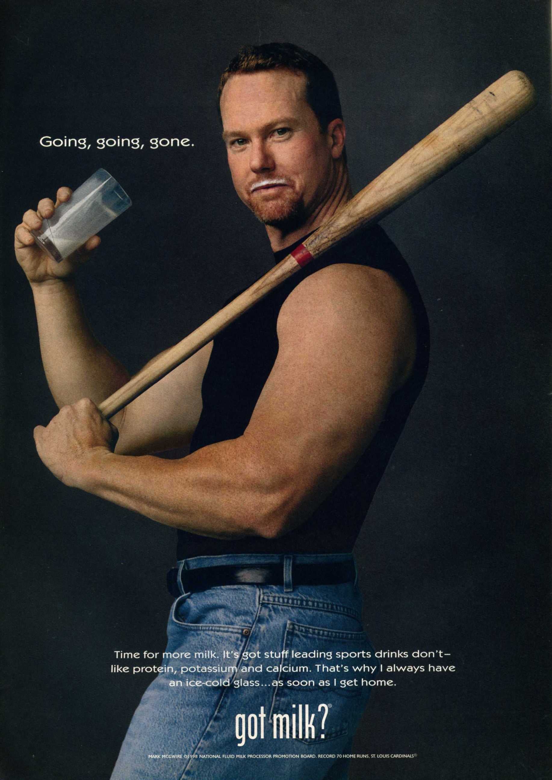 Former Baseball Player Mark Mcgwire Posed With A Bat For His Got The 