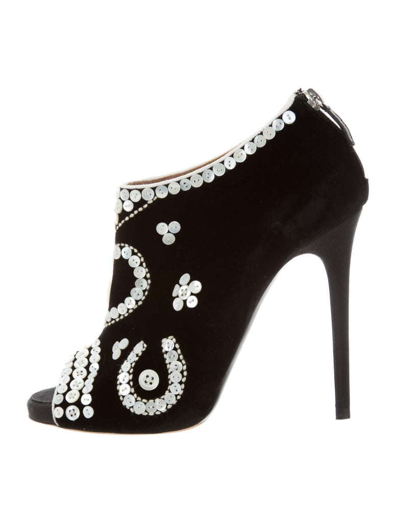 Tabitha Simmons Embellished Pee-Toe Booties