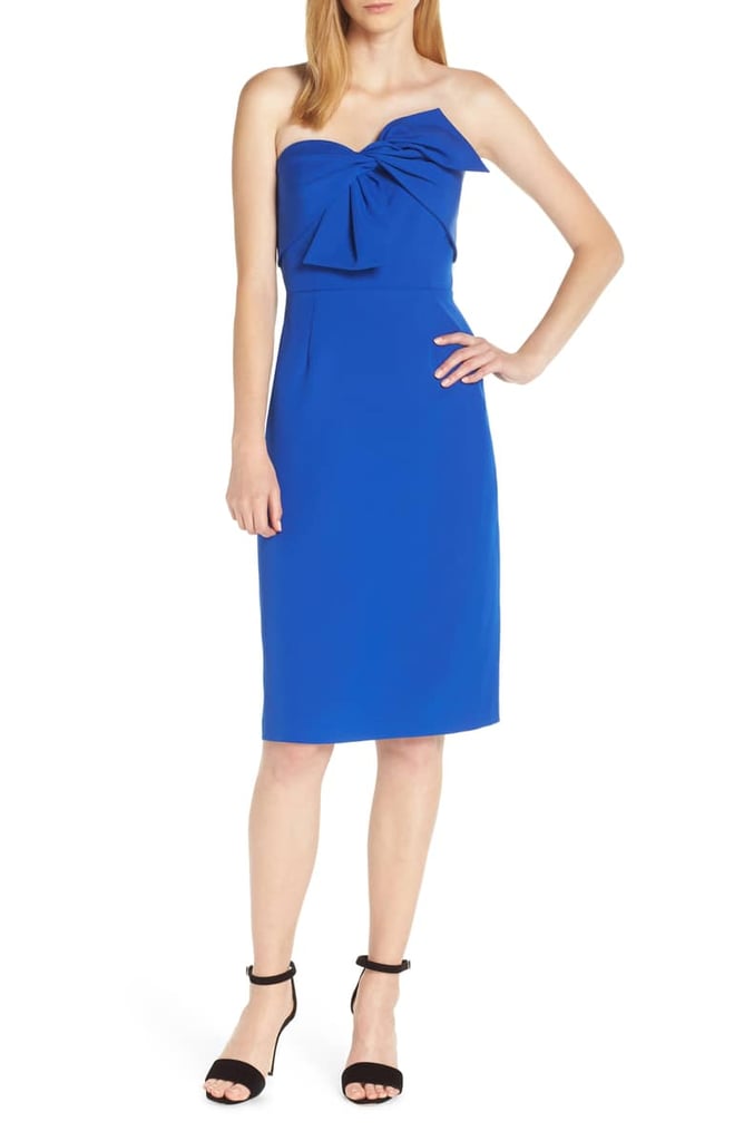 Sam Edelman Strapless Bow Detail Sheath Dress