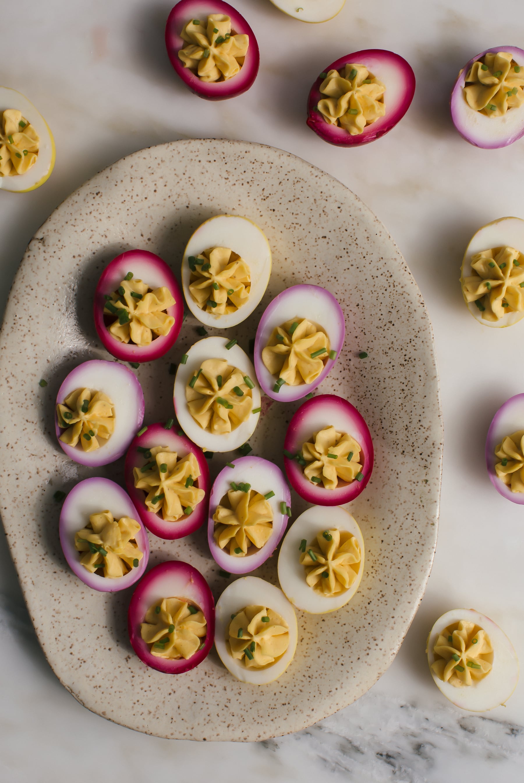 Naturally Dyed Pickled Deviled Eggs These 70 Bite Size Snacks