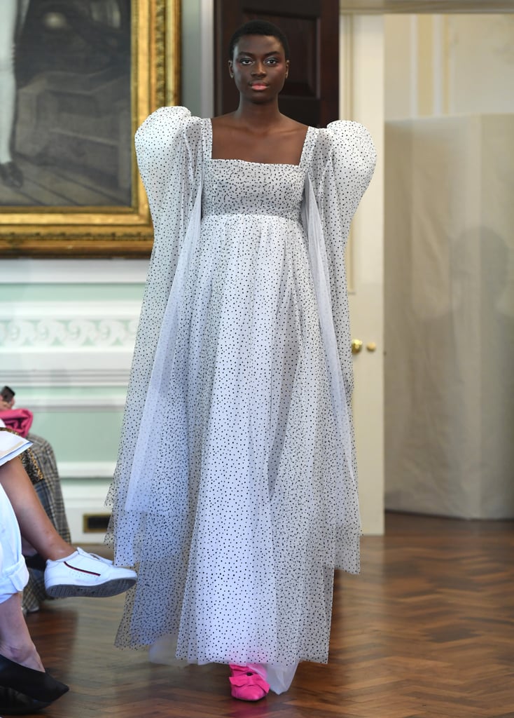 A Puffy-Sleeve Gown From the Osman Runway at London Fashion Week