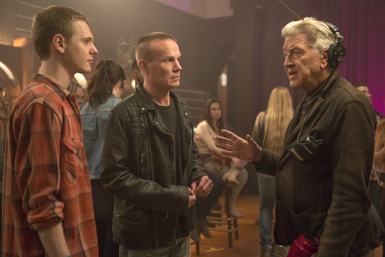 Jake Wardle, James Marshall and Lynch on the Set