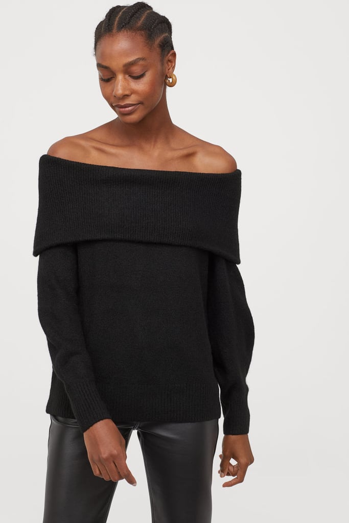 H&M OfftheShoulder Sweater The Cutest Winter Fashion Staples From H