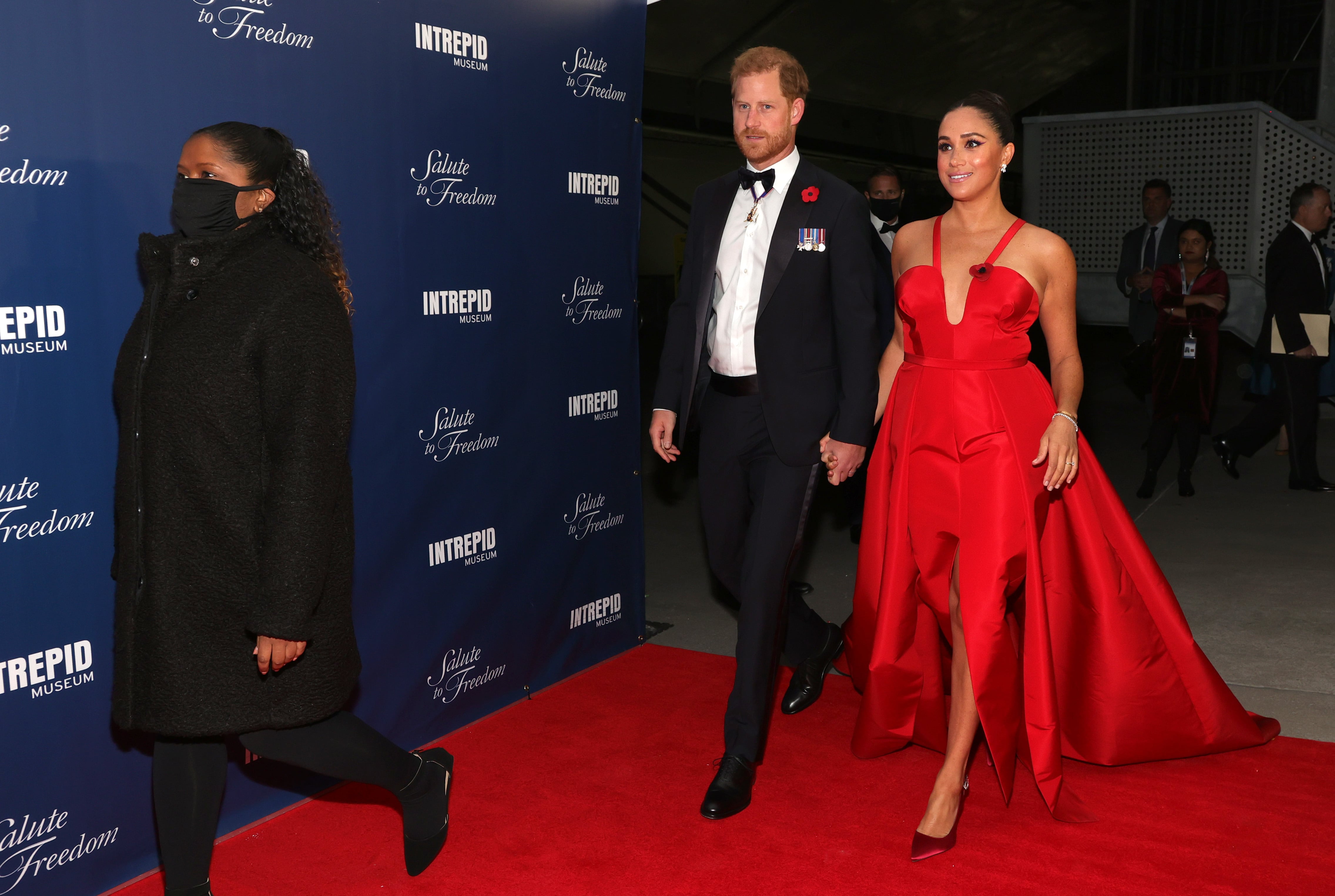 open lace back dress Meghan Markle Royal Tour 2018 Red Dress