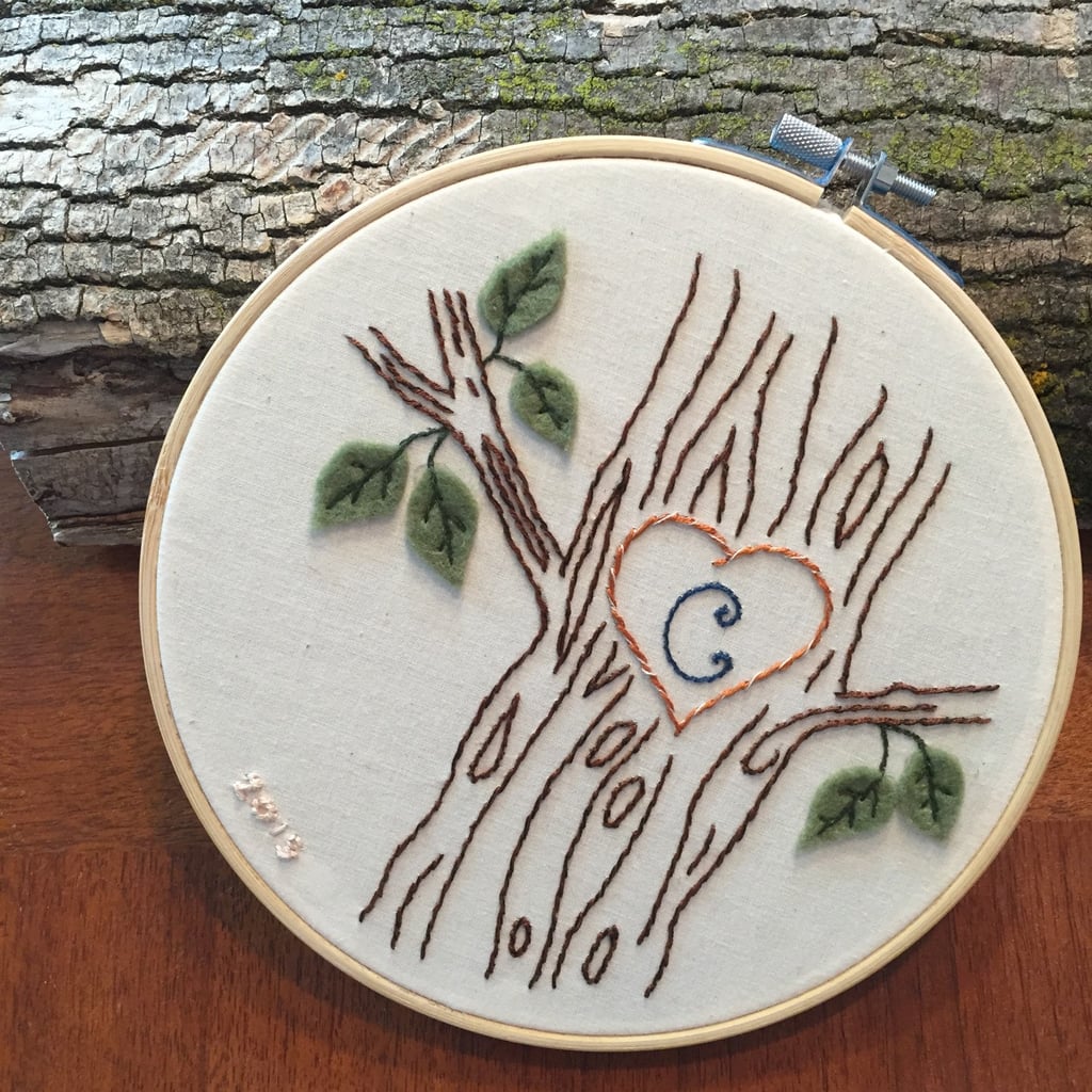 Tree Carving Embroidery Hoop ($23)