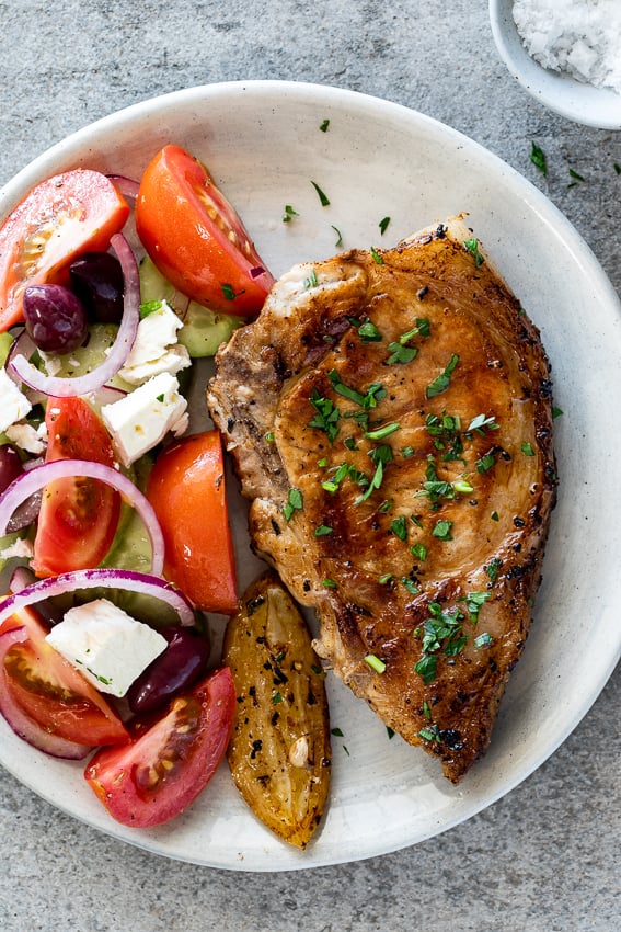 Easy Greek Pork Chops