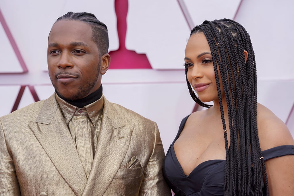 Leslie Odom Jr. and Nicolette Robinson at the Oscars 2021