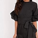 black cut out trim detail asymmetric bodycon dress black cut out trim detail asymmetric bodycon dress