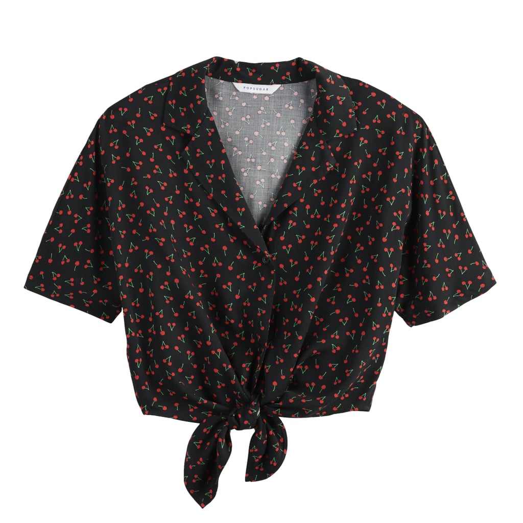 POPSUGAR Knot Front Camp Shirt