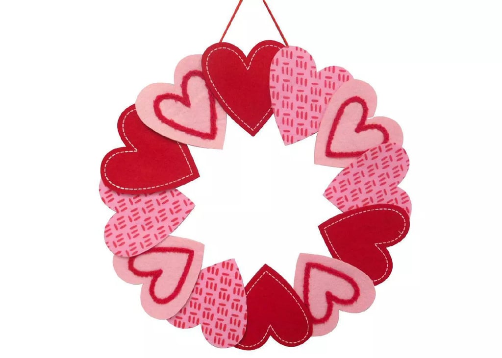 Felt Valentine's Heart Wreath