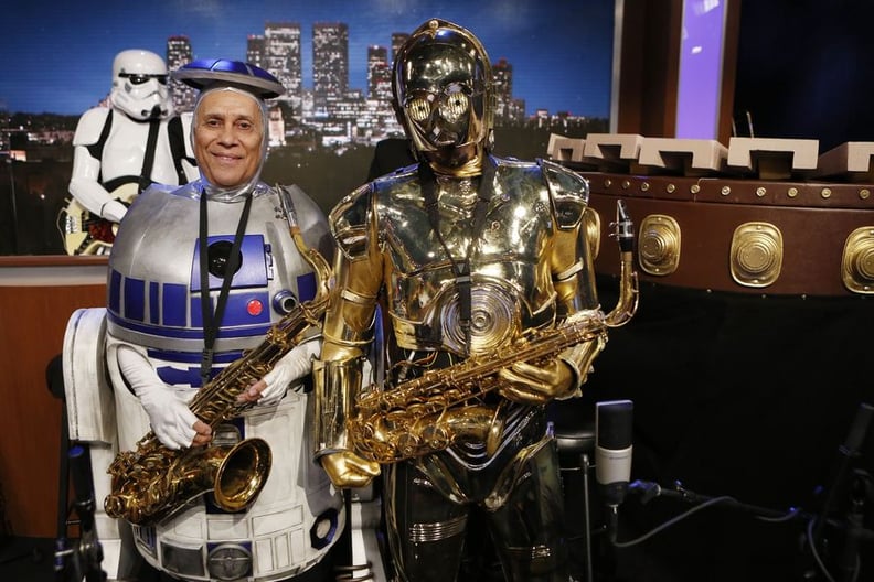 Cleto Escobedo and Cleto Escobedo Jr. as R2D2 and C-3PO