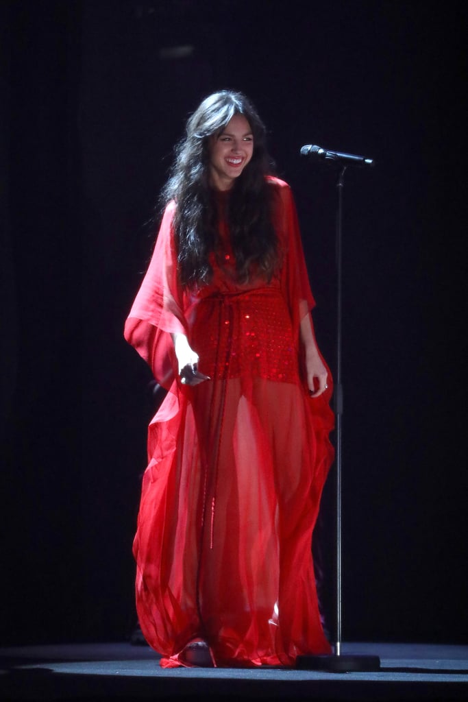 Olivia Rodrigo's Red Dior Dress at the 2021 BRIT Awards