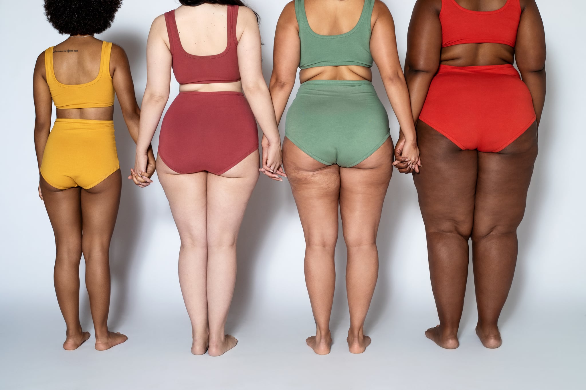Cellulite on women with different body types.