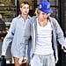Hailey Baldwin Oversize Button Down and Boots 2018
