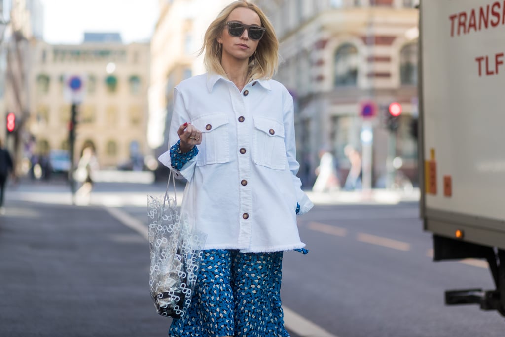 When you need a layer over your Summer dress, a white denim jacket is perfect.