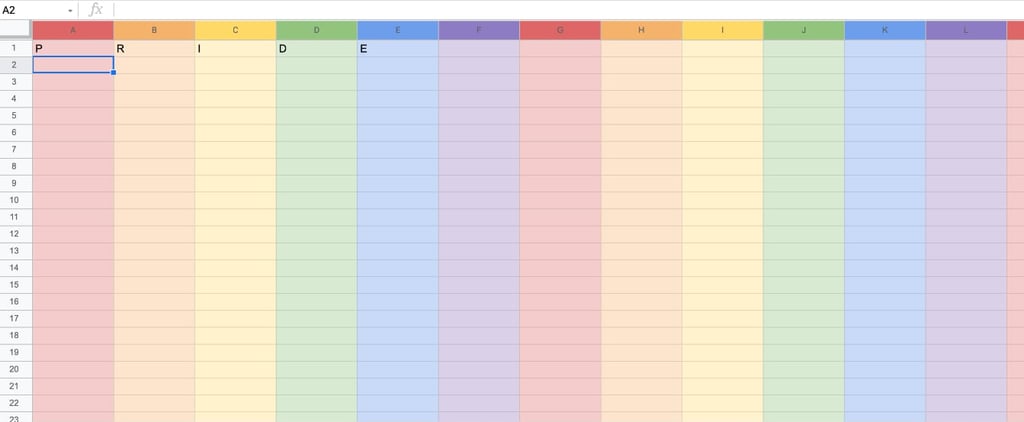Here's How to Make Google Sheets Rainbow For Pride