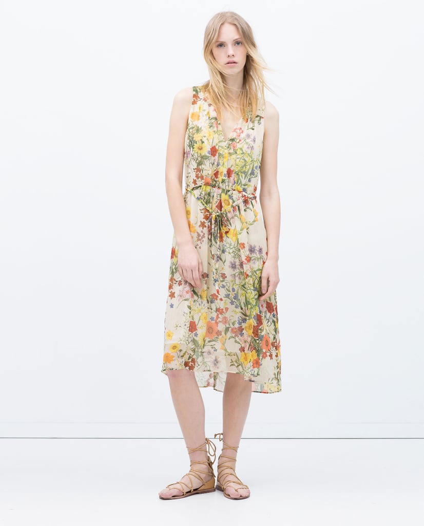Floral dress with front gathering ($50, originally $80)