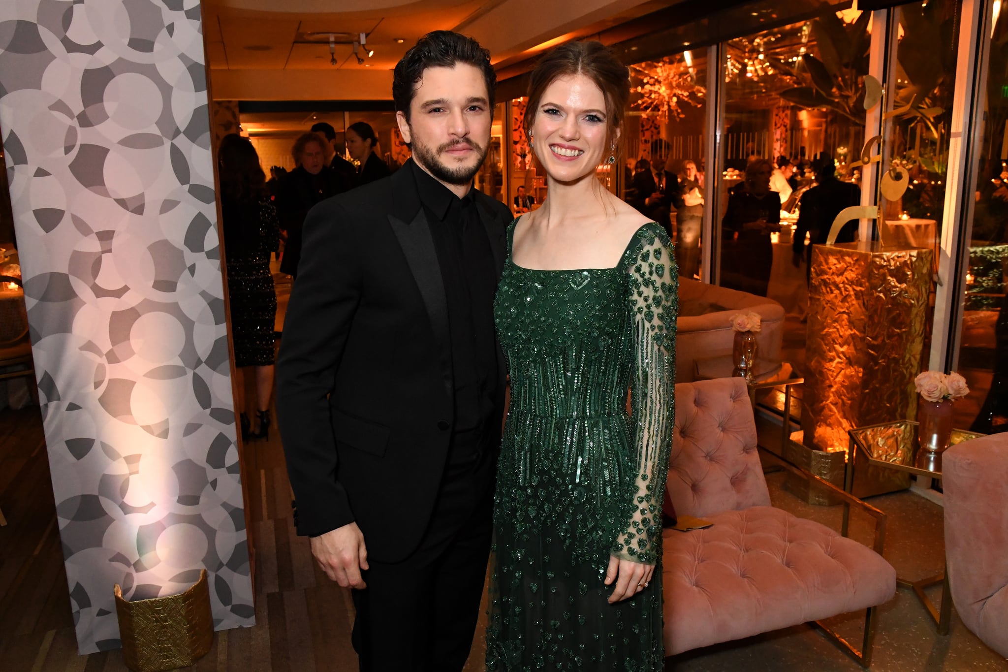 LOS ANGELES, CALIFORNIA - JANUARY 05: (L-R) Kit Harington and Rose Leslie attend HBO's Official 2020 Golden Globe Awards After Party on January 05, 2020 in Los Angeles, California. (Photo by Jeff Kravitz/FilmMagic for HBO)