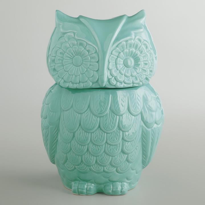 Cost Plus World Market Aqua Owl Cookie Jar ($13)