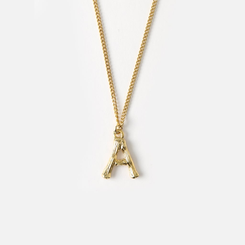 Orelia London Gold Plated Bamboo Initial Necklace