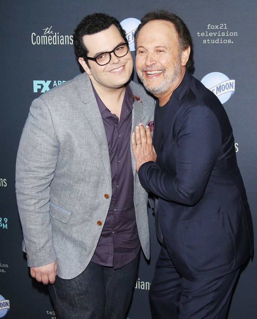 Josh Gad and Billy Crystal teamed up at the LA premiere of their new FX show, The Comedians, on Monday.