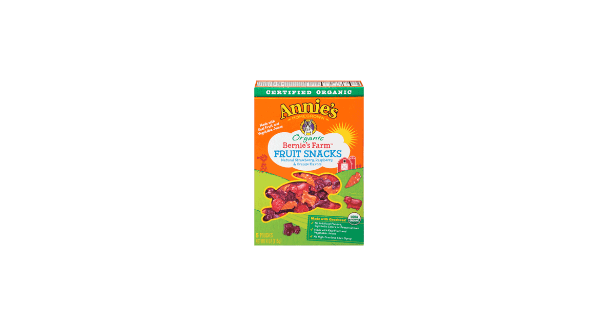 Annie's Bernie's Farm Fruit Snacks Healthy Snacks For a Road Trip