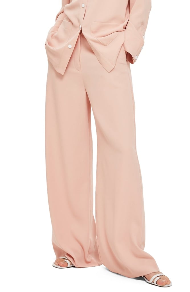 Topshop High Waist Wide Leg Trousers