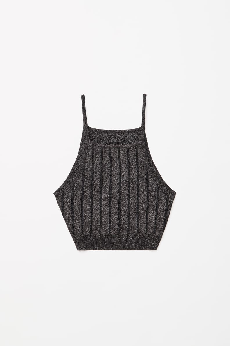 Alexander Wang Lurex Metallic Cropped Tank