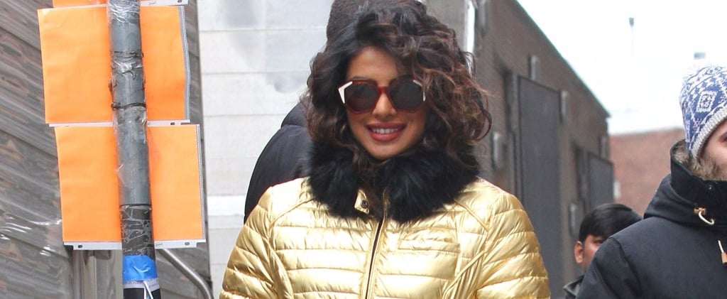 Priyanka Chopra's Gold Puffer Jacket