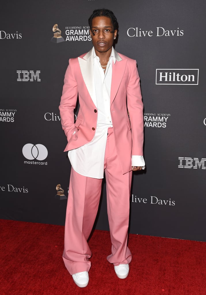 Wearing a Baby Pink Suit and White Sneakers