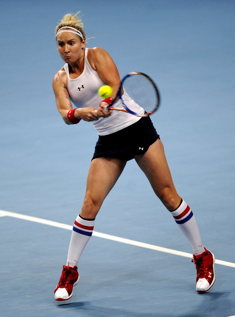 Bethanie Mattek-Sands' style is best known for wearing knee-high socks with her tennis outfits.