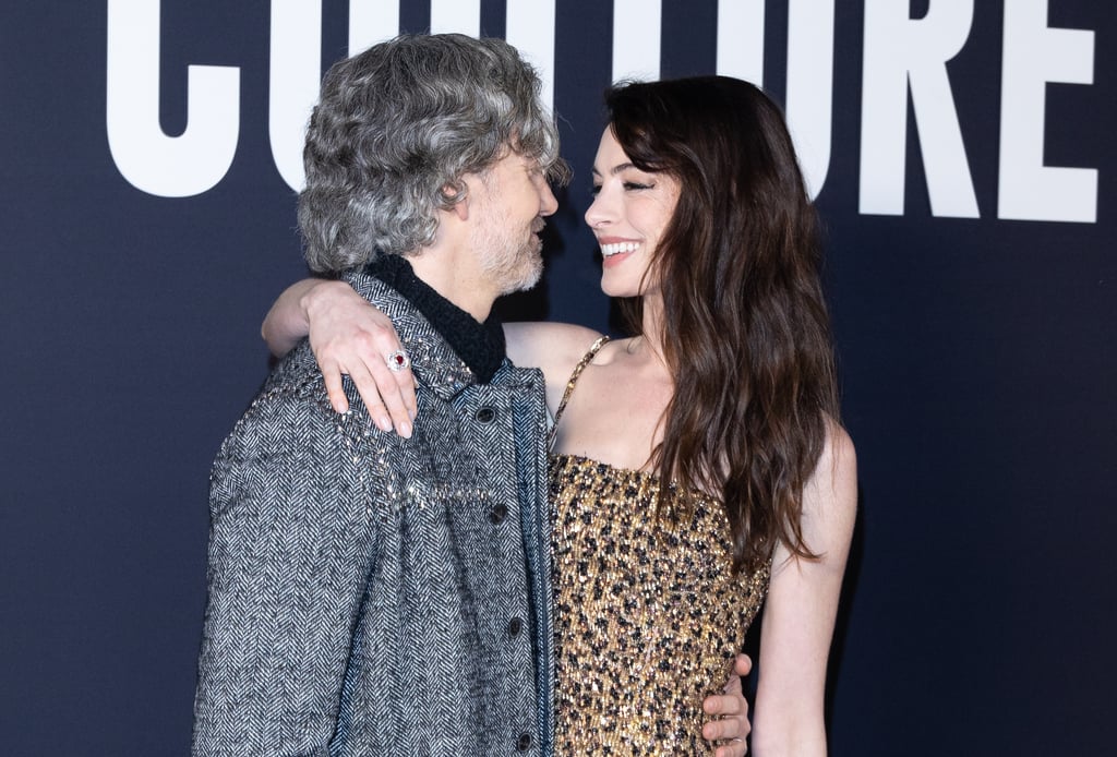 Anne Hathaway and Husband Adam Shulman at Paris Fashion Week