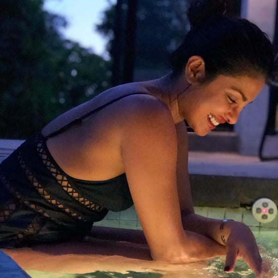 Priyanka Chopra Wearing Black Zimmermann Swimsuit