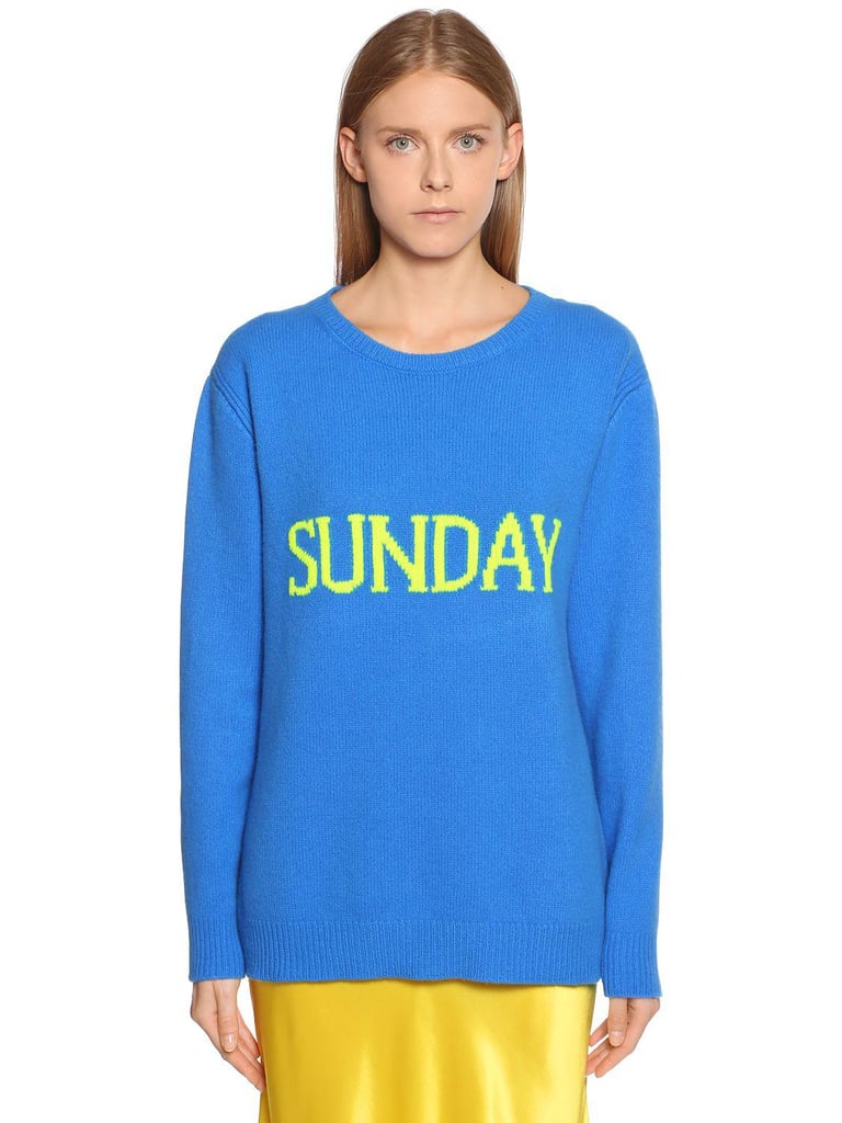 Alberta Ferretti Long Wool & Cashmere Sunday Sweater