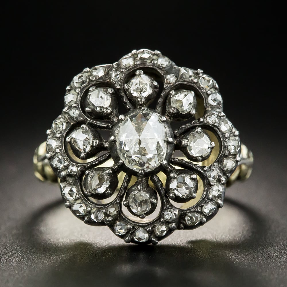 Dutch Georgian Style Rose-Cut Diamond Cluster Ring