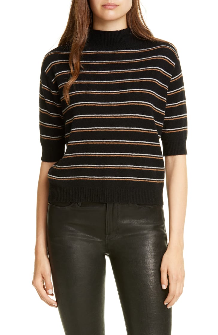 Frame Stripe Cashmere Crop Sweater | The Best Cropped Sweaters to Shop ...
