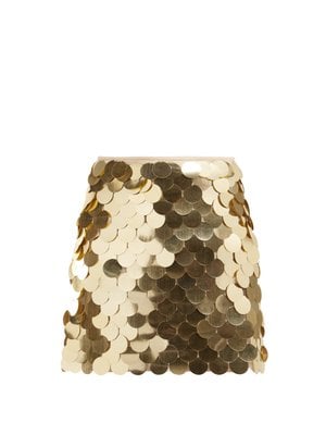 Sara Battaglia Sequinned Mini Skirt