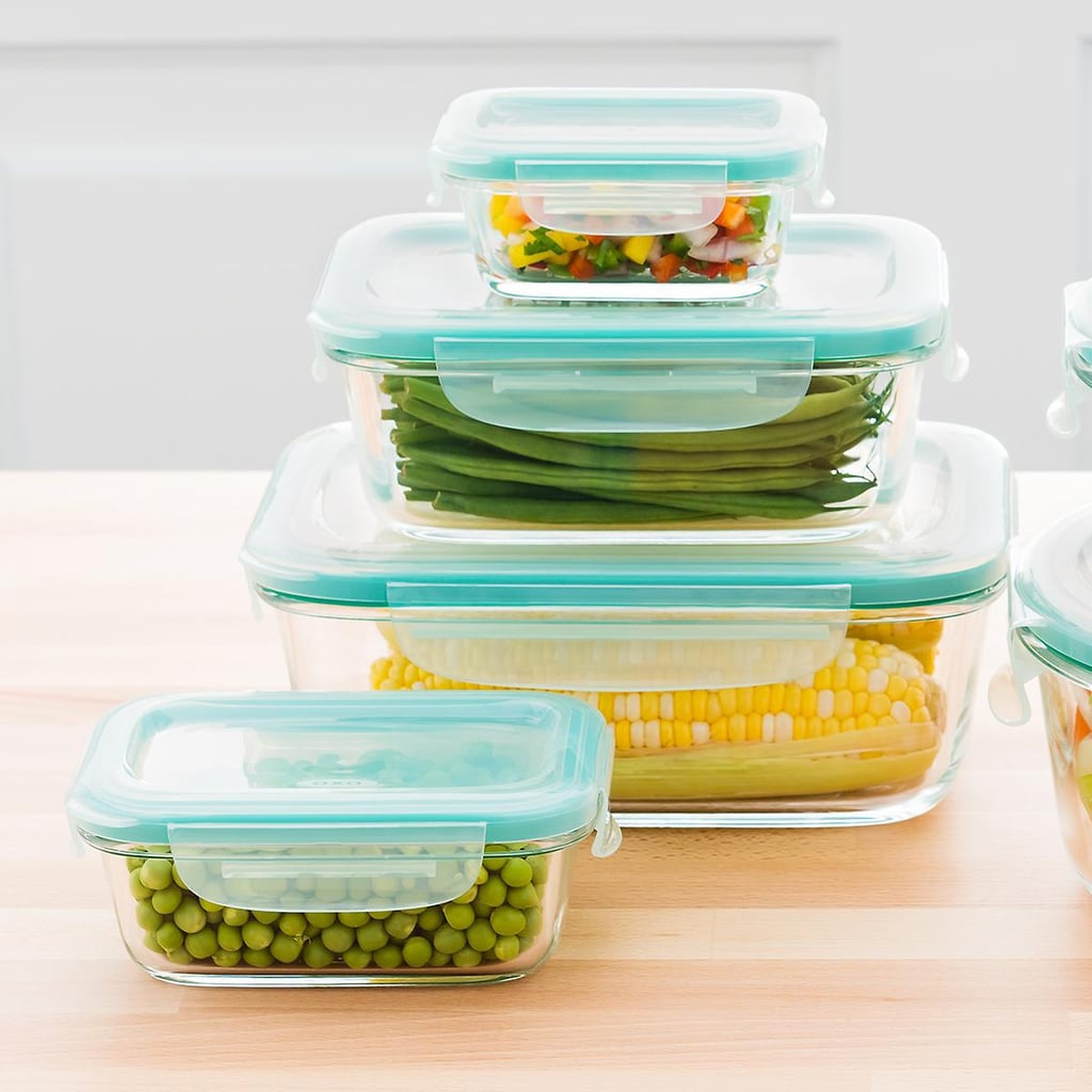 OXO Good Grips 8-Piece Snap Rectangular Glass Food Storage Set