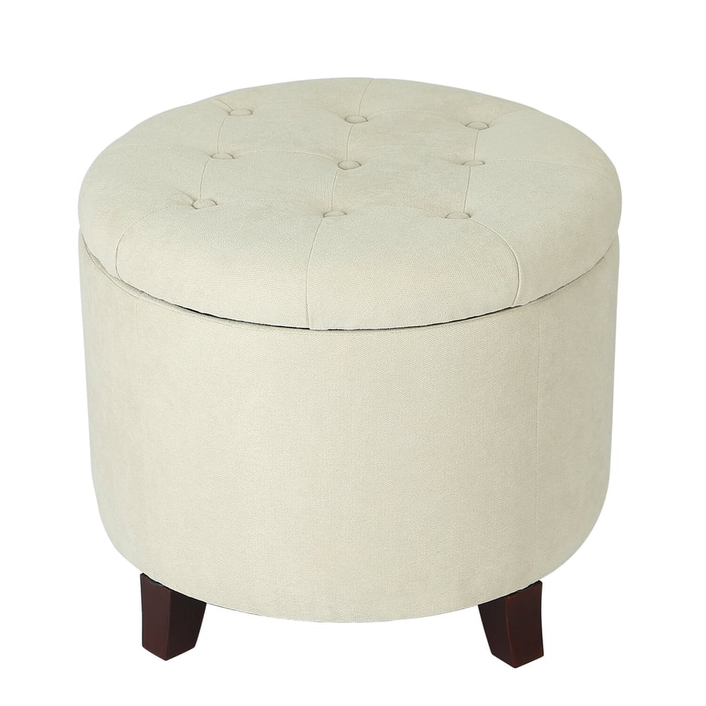 Vella 19.7'' Wide Tufted Round Storage Ottoman