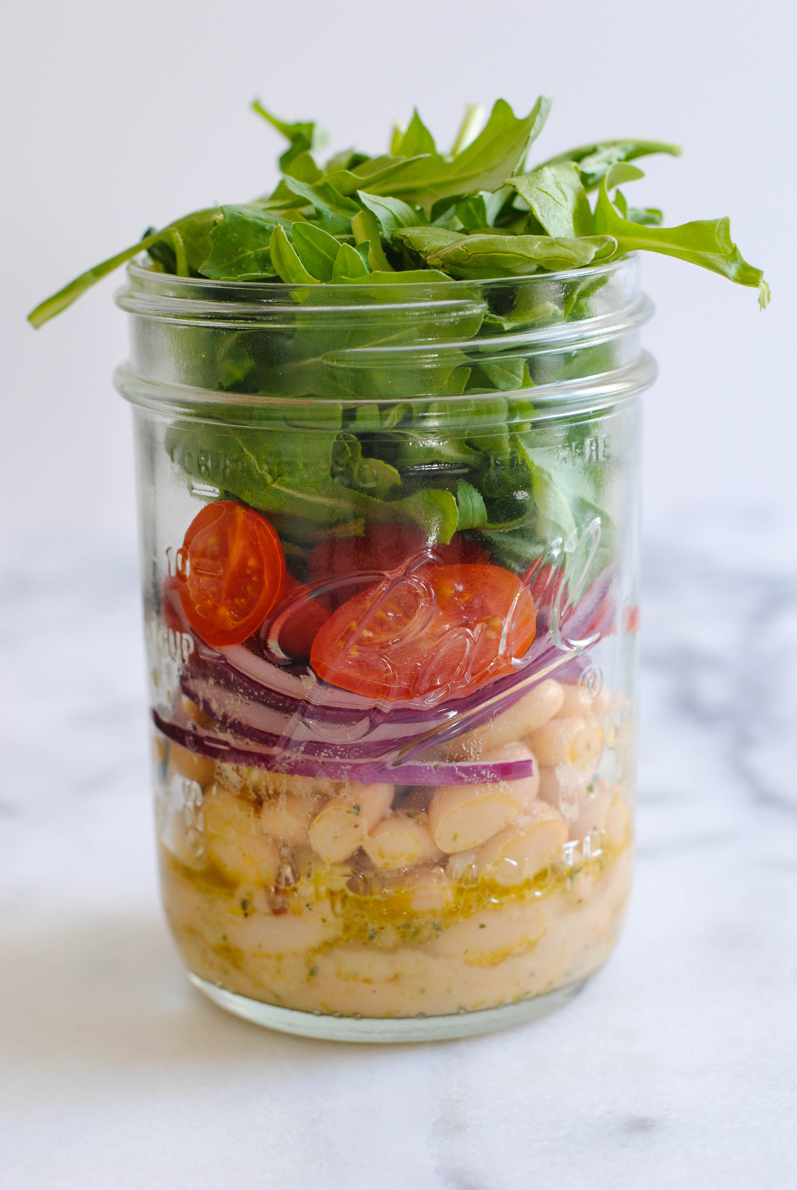 LUNCH MEAL PREP - Mason Jar Salad #masonjarsalad #saladinajar 