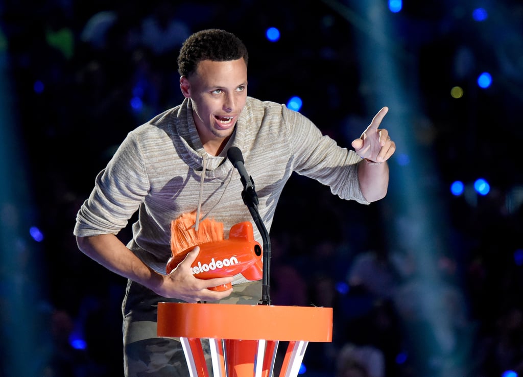 Stephen and Riley Curry at Kids' Choice Sports Awards 2015
