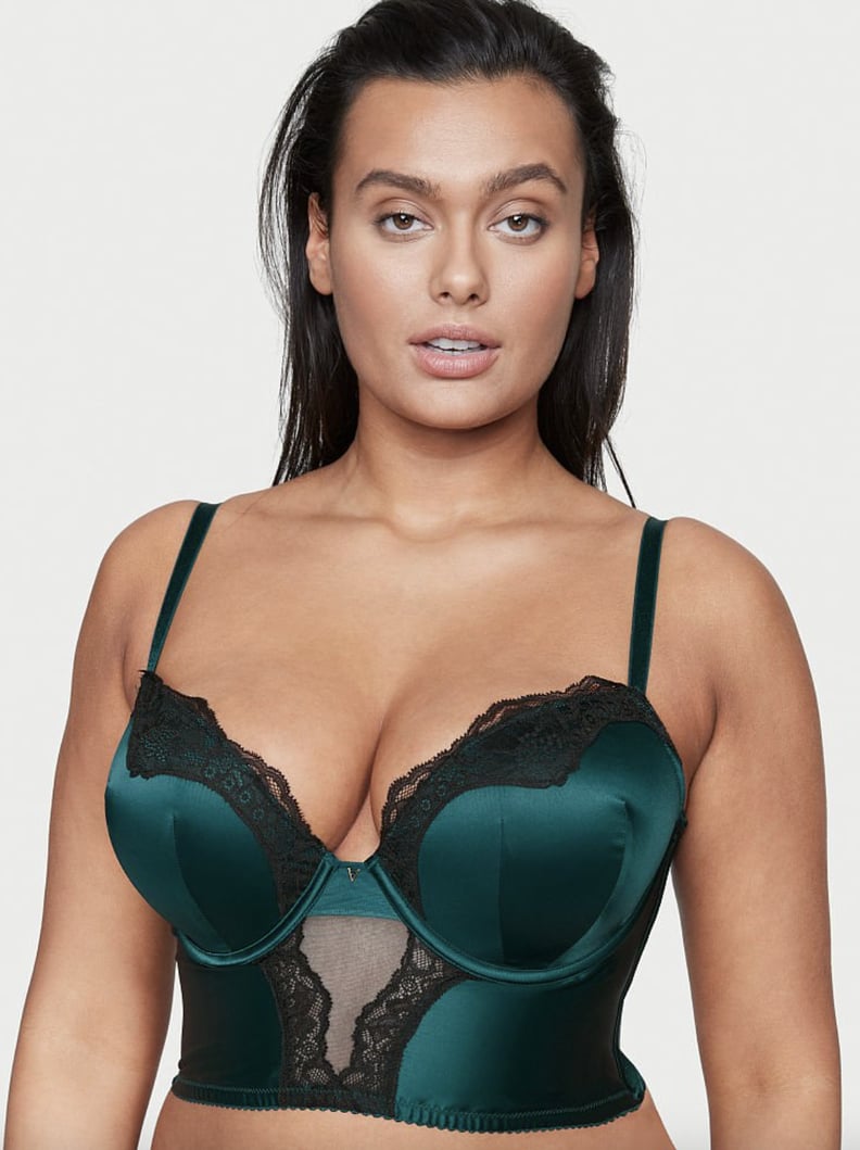 Push-up Corset Effect Bra - Green