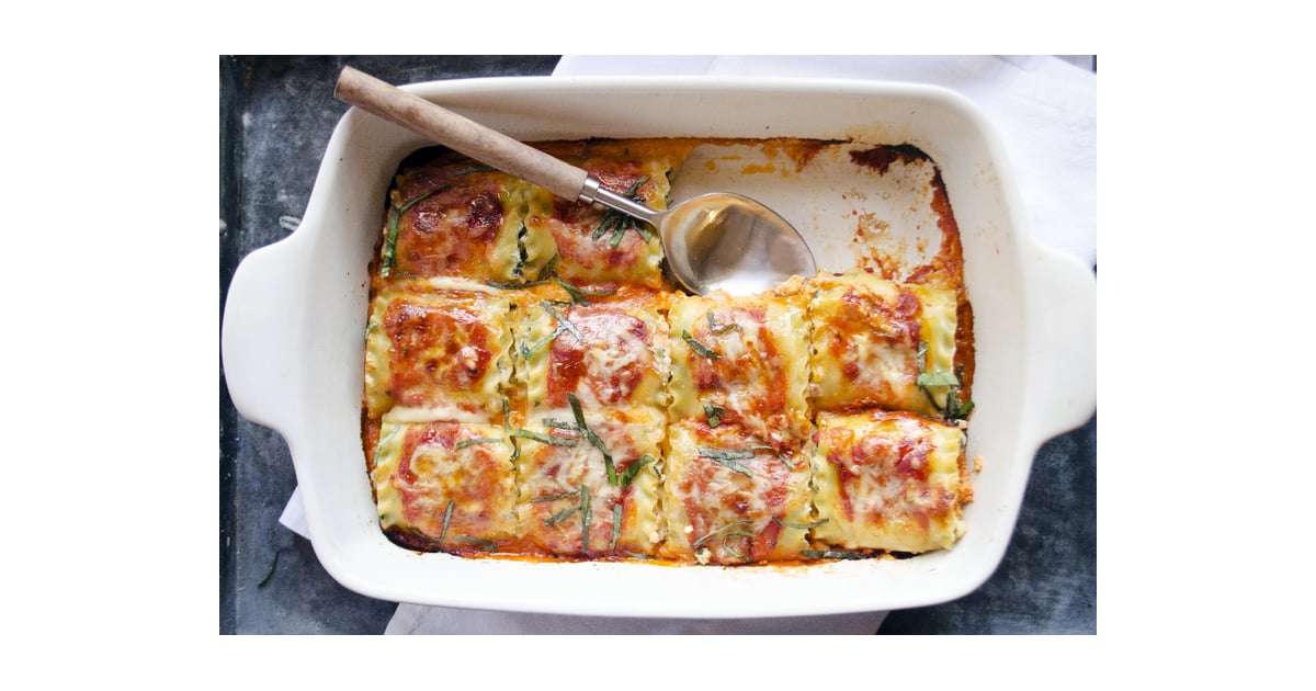 Take the messiness of serving lasagna out of the equation by rolling