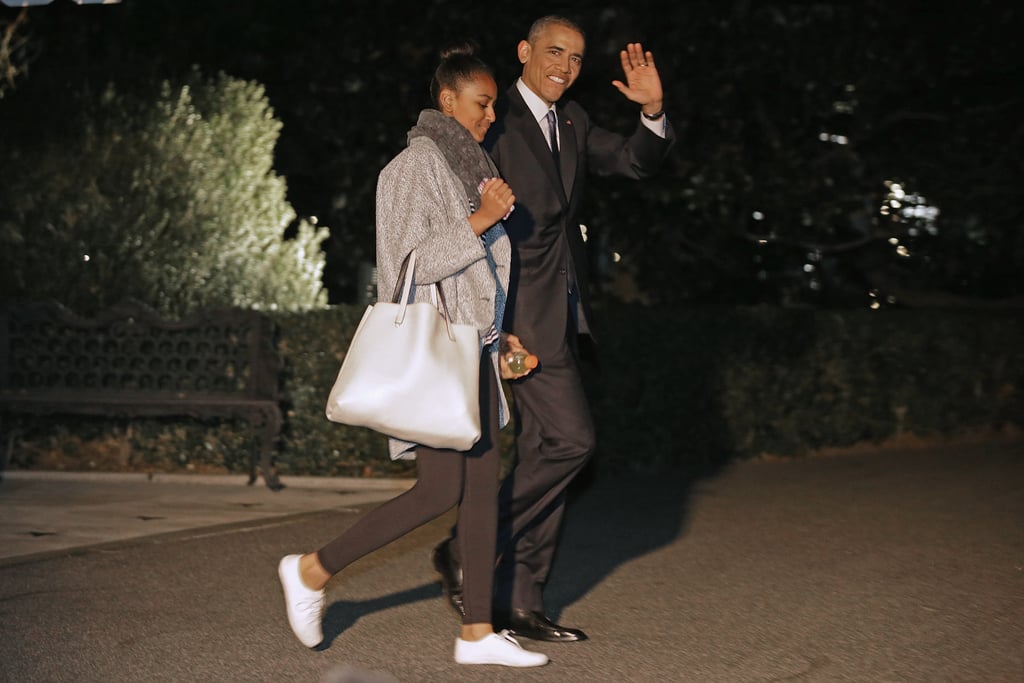 And Her Salt-and-Pepper Cocoon Coat Is Downright Chic