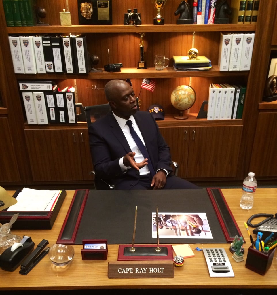 We caught up with Emmy nominee Andre Braugher at his onscreen desk.