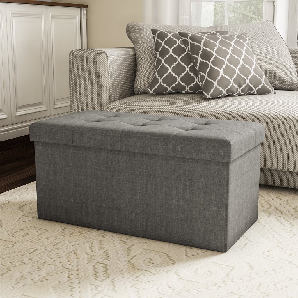 Large Folding Storage Bench Ottoman