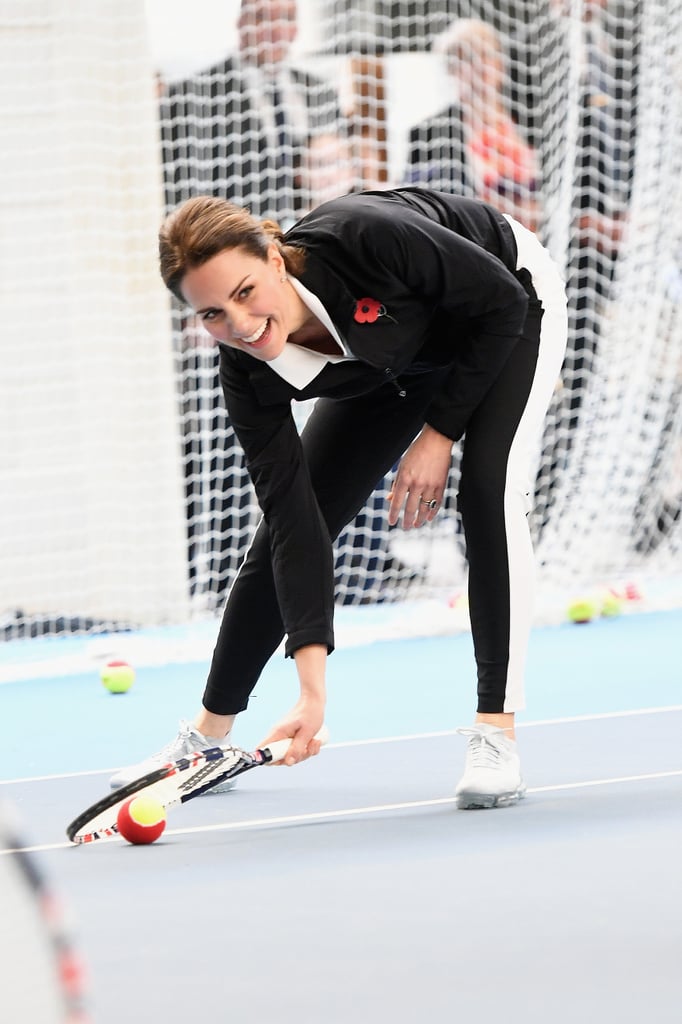 Kate Middleton Playing Tennis in London October 2017
